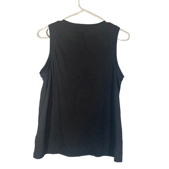 J. Crew Black Lightweight V-Neck Casual Basic Tank Top Women Sz M - Picture 2 of 5
